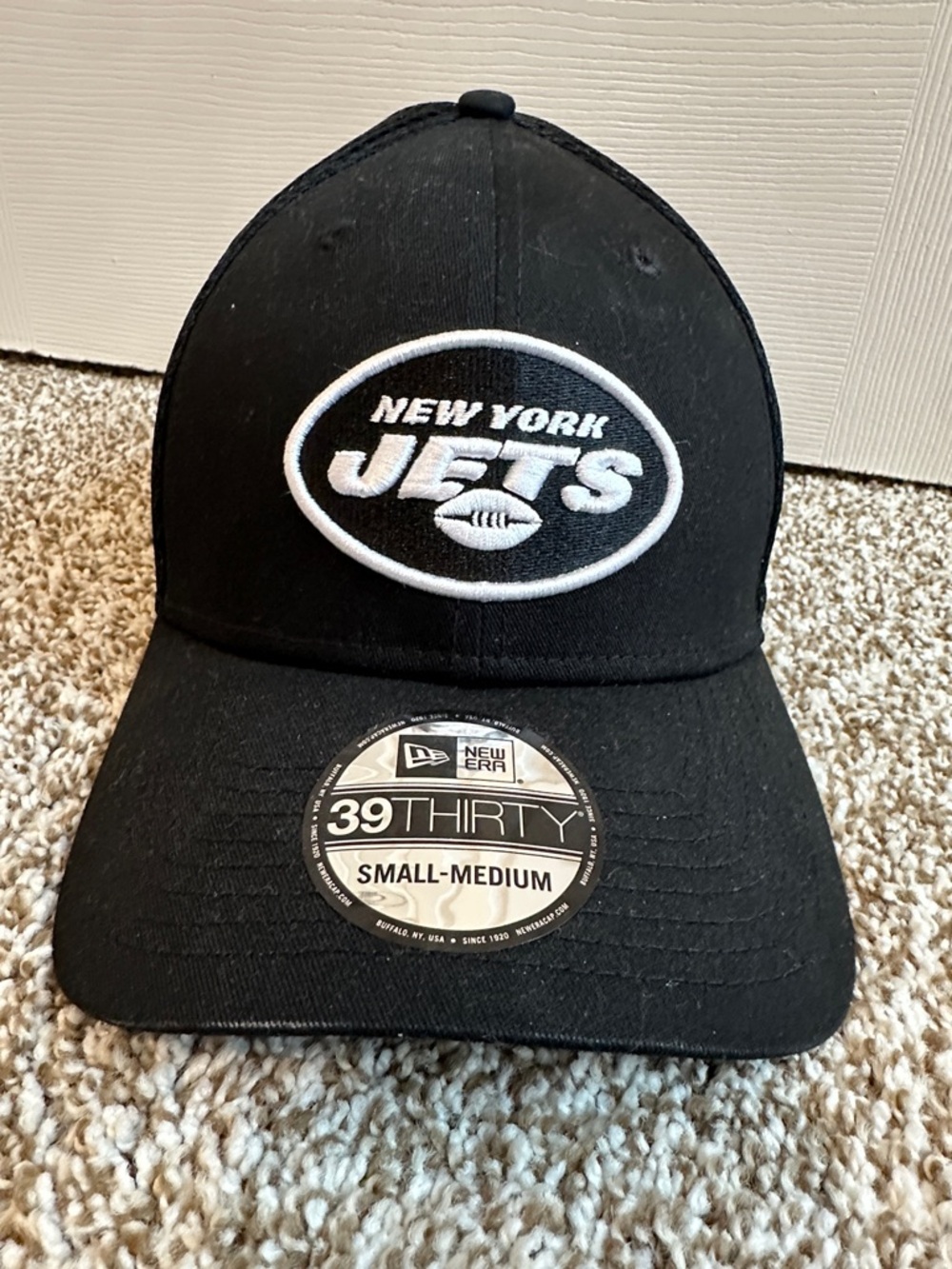 New Era Black 39THIRTY Fitted Cap - New York Jets - NFL Football